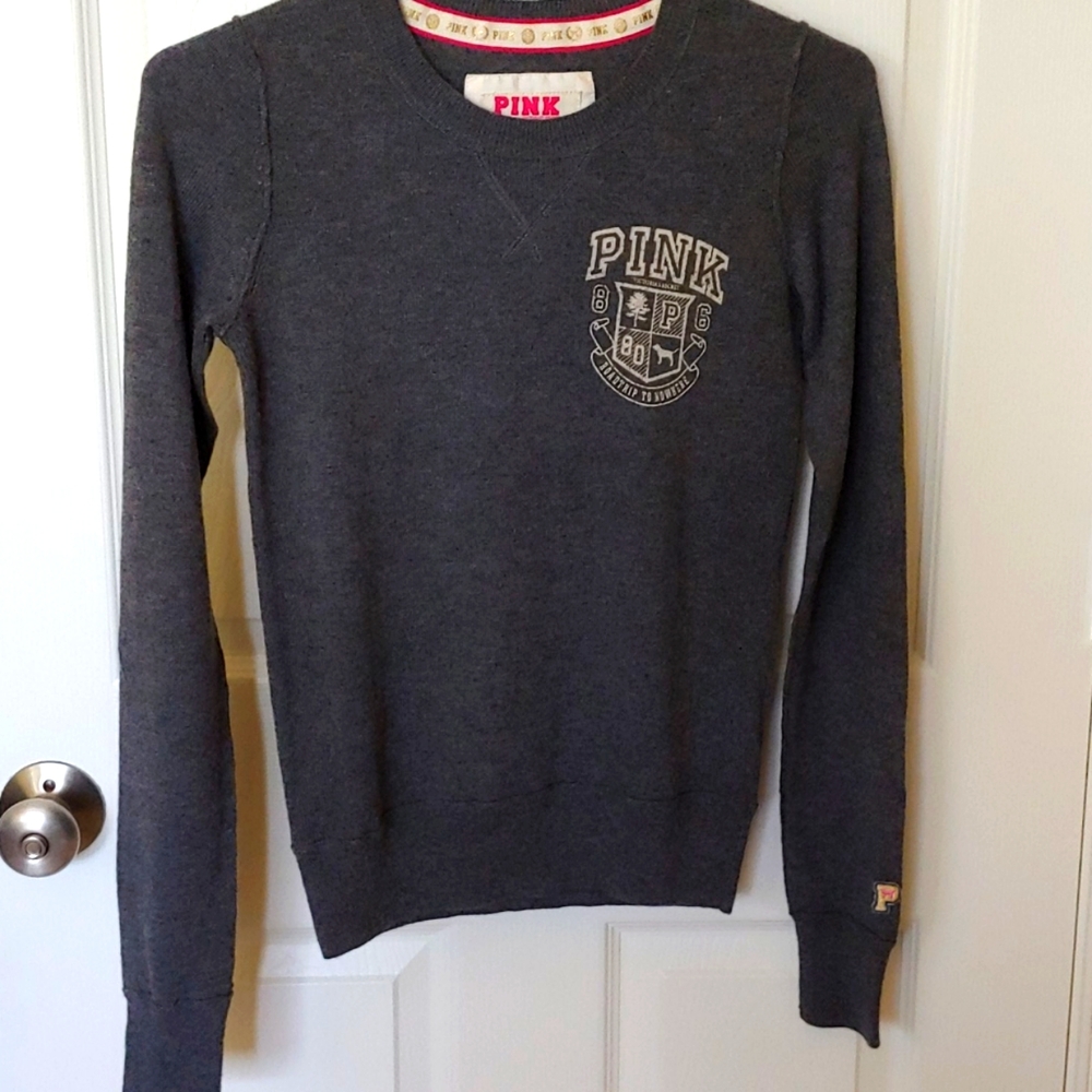 Pink Victoria's Secret Gray Sweater XS